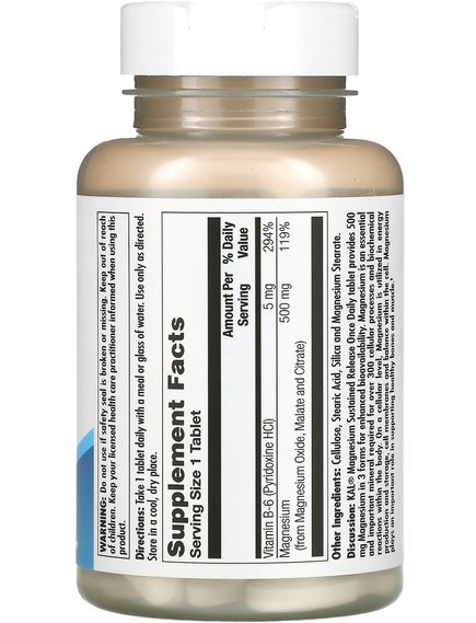 KAL Магній Потрійне Джерело 500 мг 100 таблеток, зображення 2