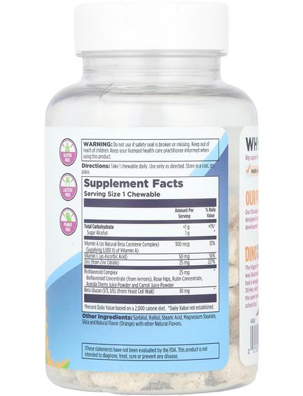 KAL Immuno-Raptor Мультивітаміни для дітей з смаком апельсина 60 жувальних таблеток, зображення 2