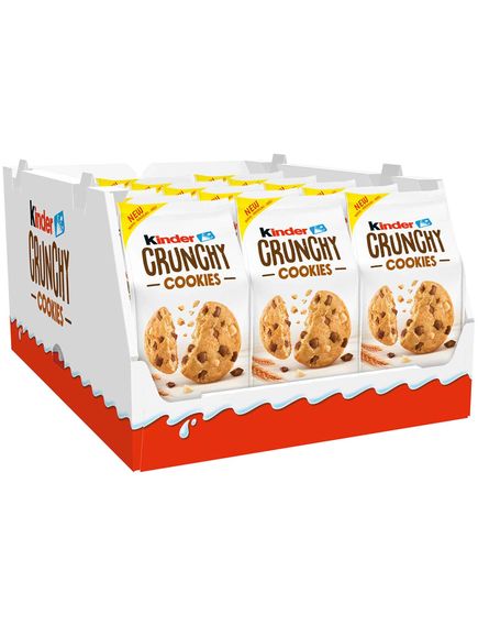 Kinder Печиво з дропсами молочного та білого шоколаду Crunchy Cookies 136 г, зображення 3