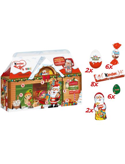 Адвент Календар Kinder 3D Будиночок 2025-2026 234 г, зображення 2