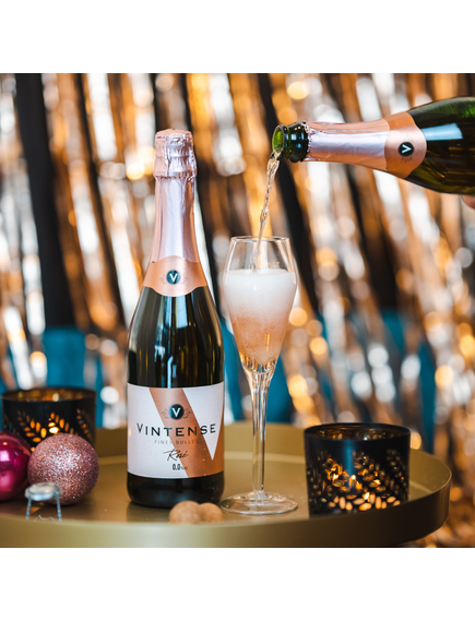 Вино ігристе безалкогольне Vintense Рожеве 0,0% 750 мл, зображення 2