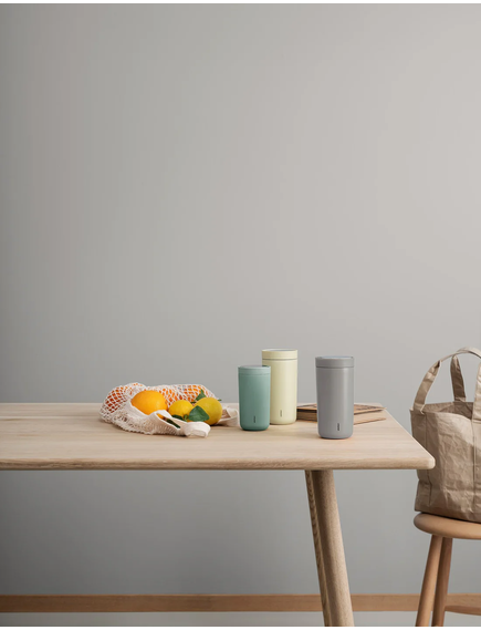 Stelton Термокружка сталева To Go Click жовтого кольору 400 мл, зображення 3