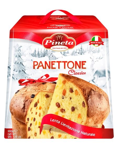 Панеттоне Різдвяний Pineta Класичний з цукатами та родзинками 900 г, зображення 2