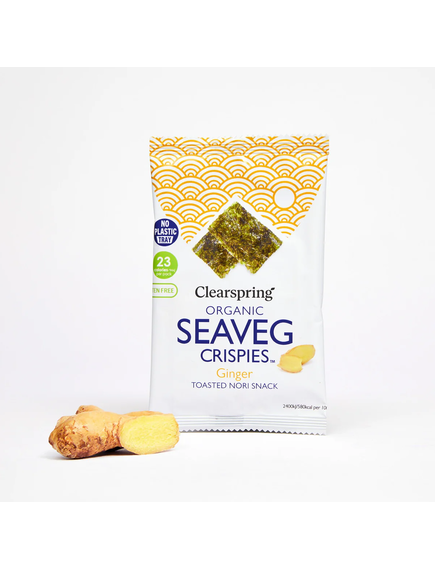 Чипси з водоростей Норі з Імбирем органічні Clearspring 4 г, зображення 2