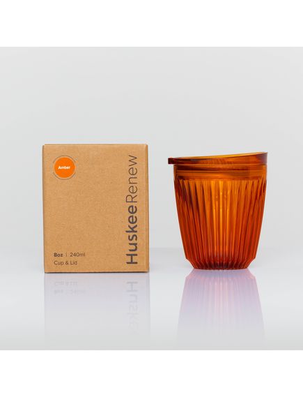 Huskee Чашка багаторазова для кави та чаю бурштинового кольору Renew 237 мл, зображення 2