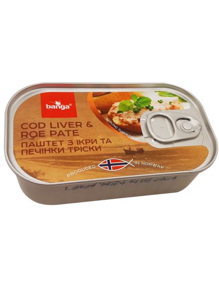 Banga Паштет з печінки тріски та ікри тріски 100 г, зображення 2