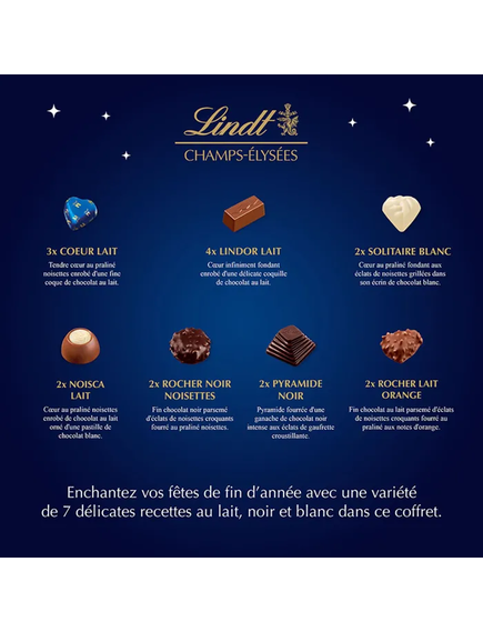 Lindt Цукерки шоколадні асорті CHAMPS-ÉLYSÉES 182 г, зображення 3