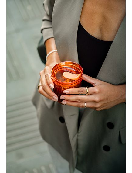 Huskee Чашка багаторазова для кави та чаю бурштинового кольору Renew 237 мл, зображення 3