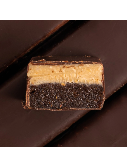 Fizi Батончики шоколадні Guilty Pleasure Фундук-Сіль веганські без цукру набір 10шт*45 г, зображення 3