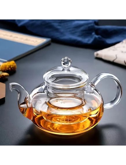 Чайник заварювальний скляний Round Teapot 600 мл, зображення 2