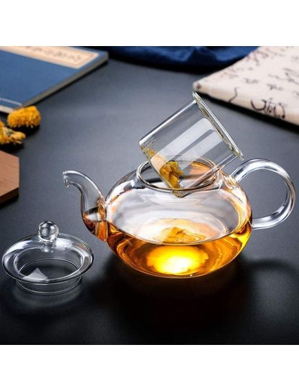 Чайник заварювальний скляний Round Teapot 800 мл, зображення 3