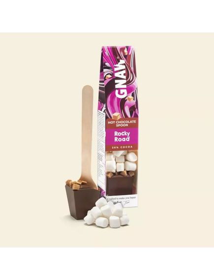 Gnaw Гарячий шоколад молочний з маршмеллоу Ложка Rocky Road 43 г, зображення 2