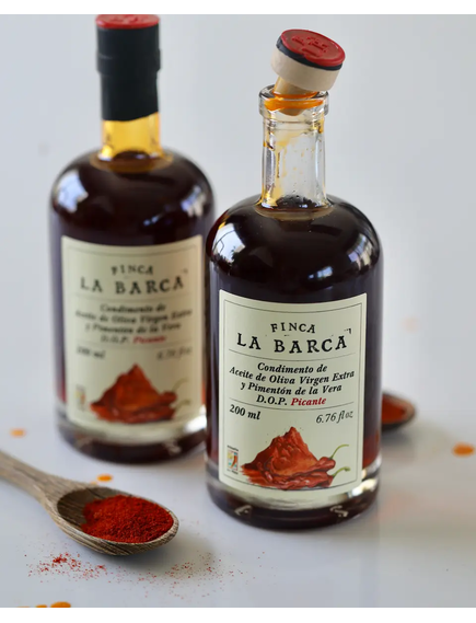 Finca La Barca Олія оливкова Extra Virgin з копченою паприкою Де Ла Вера DOP 200 мл, зображення 2