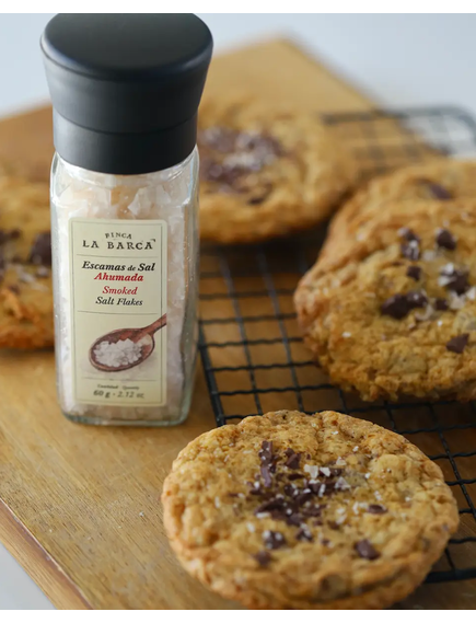 Сіль морська пластівцями копчена в млинку Finca La Barca 60 г, зображення 2