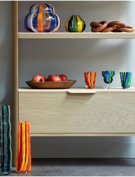 LSA Набір бокалів для вина та води 230 мл 2 шт. Колір Помаранчево-Червоний, зображення 2