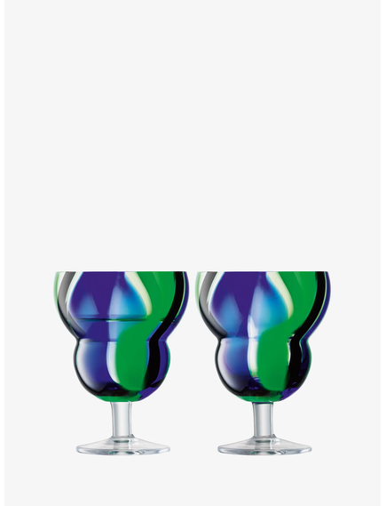LSA Набір бокалів для вина та води 230 мл 2 шт. Колір Блакитно-Зелений, зображення 4