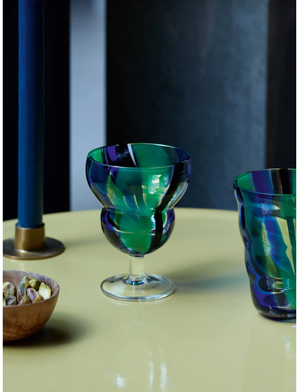 LSA Набір бокалів для вина та води 230 мл 2 шт. Колір Блакитно-Зелений, зображення 3