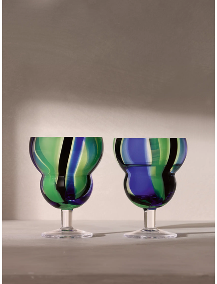 LSA Набір бокалів для вина та води 230 мл 2 шт. Колір Блакитно-Зелений, зображення 2