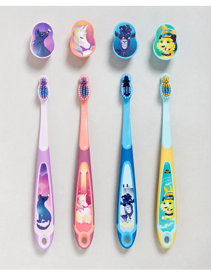 Jordan Зубна щітка для дітей 6-9 років з ковпачком для подорожей Step3 1 шт., Основний колір: Зелений, зображення 2