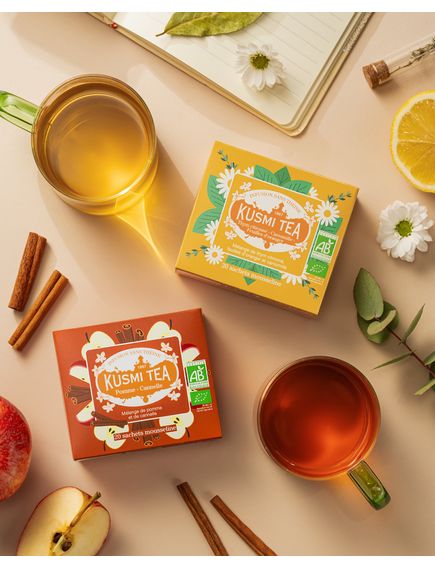 Kusmi Tea Чай трав'яний Яблуко-Кориця органічний пакет 20шт*1,4 г, зображення 2