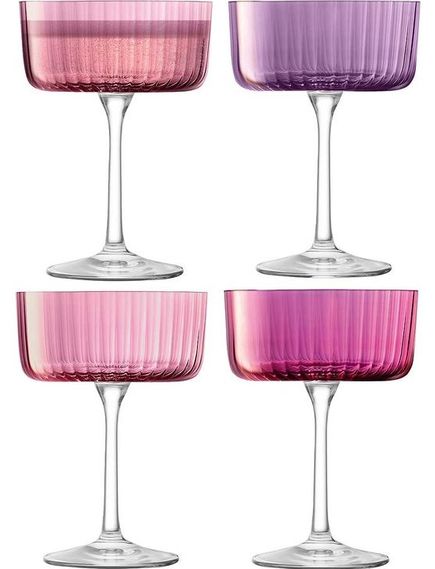 LSA Набір бокалів для шампанського Gems 230 мл 4 шт. Колір Гранат Асорті, зображення 2