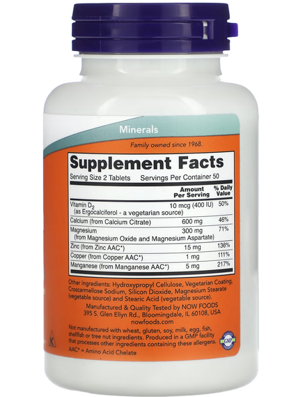 Now Foods Цитрат Кальцію 100 таблеток, зображення 2