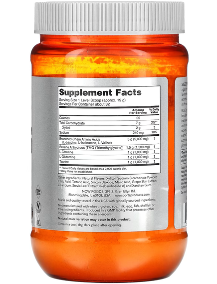 Now Foods Sports BCAA Big 6 Натуральний Виноград 600 г, зображення 2