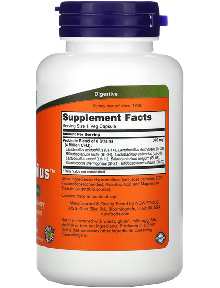 Now Foods Gr8-Dophilus Пробіотики 120 веганських капсул, зображення 2