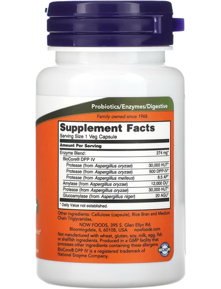 Now Foods Gluten Digest Добавка для перетравлювання глютену 60 веганських капсул, зображення 2