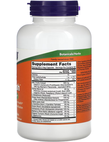 Now Foods Liver Refresh Добавка для підтримки печінки 180 веганських капсул, зображення 2