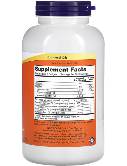 Now Foods Омега-3-6-9 Риб’ячий жир 1000 мг 250 м'яких капсул, зображення 2