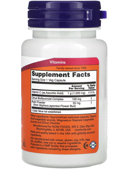 Now Foods Вітамін C-1000 30 веганських капсул, зображення 2