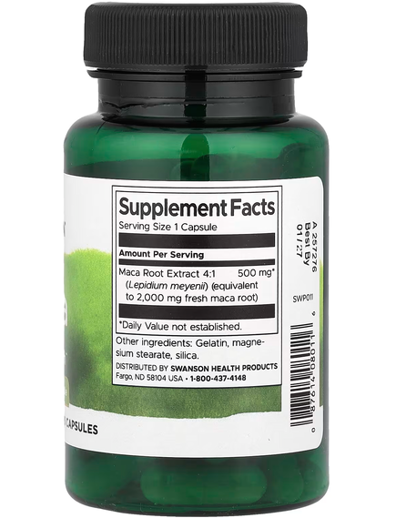 Swanson Мака 500 мг 60 капсул, зображення 2