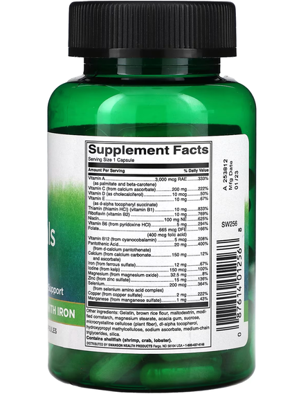 Seanson Daily Essentials Multi Мультивітаміни та мультимінерали 100 капсул, зображення 2