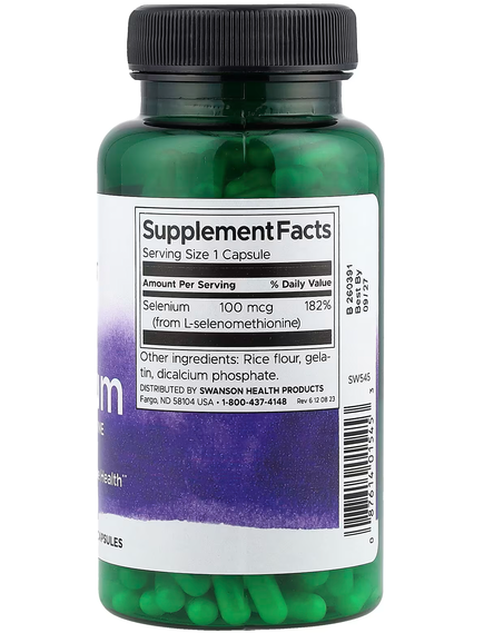 Swanson Селен 100 мкг 300 капсул, зображення 2