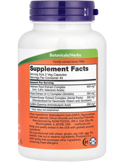 Now Foods Sleep Добавка рослинна для сну 90 веганських капсул, зображення 2