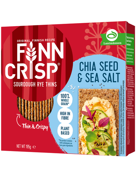 Finn Crisp Хлібці житні з насінням Чіа та морською сіллю упаковка 9шт*195 г, зображення 2