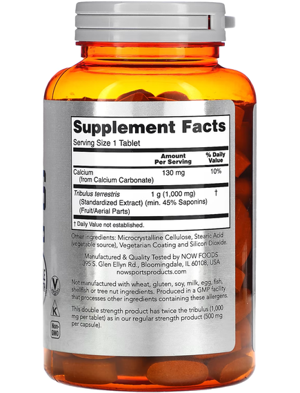 Now Foods Sports Якірці 1000 мг Добавка для підтримки чоловічного здоров'я 180 веганських таблеток, зображення 2