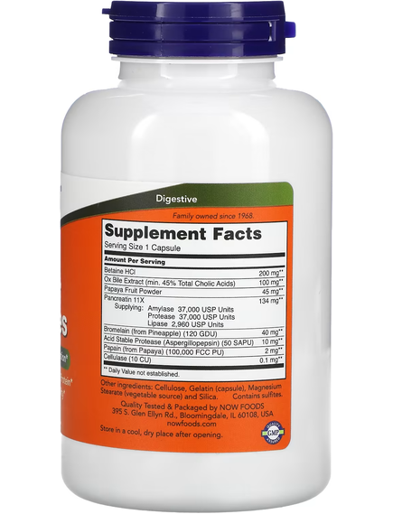 Now Foods Super Enzymes Cуперферменти 90 капсул, зображення 2