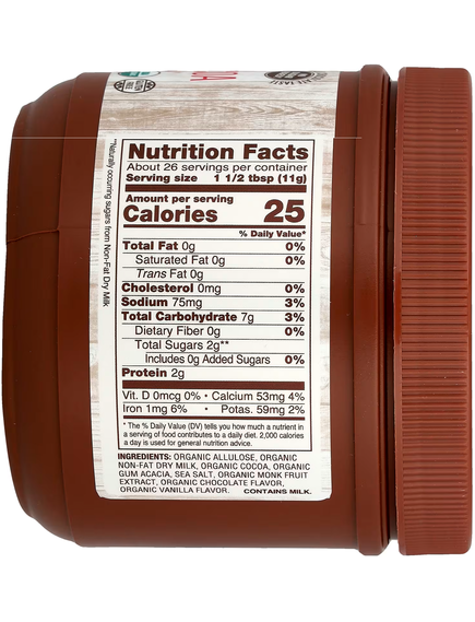 Now Foods Какао для гарячого шоколаду без цукру для стрункості органічне 284 г, зображення 2