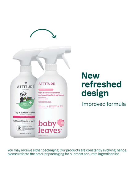 Attitude Засіб для чищення дитячих іграшок та поверхонь Для чутливої шкіри без запаху 800 мл, зображення 2