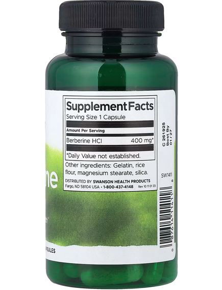 Swanson Берберин 400 мг 60 капсул, зображення 2