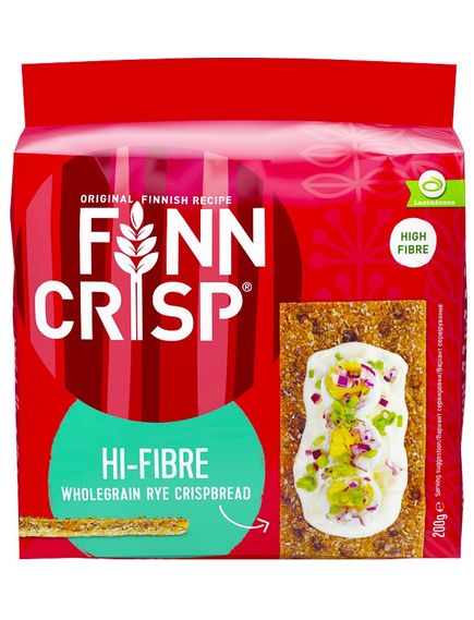 Finn Crisp Хлібці житні з висівками Hi-Fibre упаковка 12шт*200 г, зображення 2