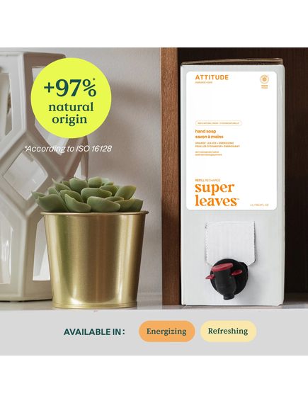Attitude Мило рідке для рук Апельсин Super Leaves Eco-Refill 2 л, зображення 2