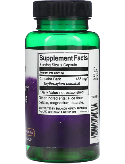 Swanson Full Spectrum Кора Катуаби 465 мг 60 капсул, зображення 2