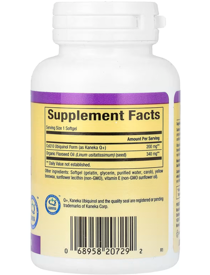 Natural Factors Убихінол Активний Коензим Q10 200 мг 30 м'яких капсул, зображення 2