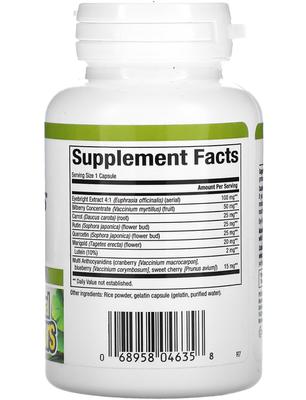 Natural Factors Eye Factors з Лютеїном 2 мг 90 капсул, зображення 2