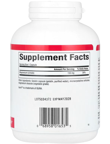 Natural Factors Цитрат Магнію 150 мг 90 капсул, зображення 2