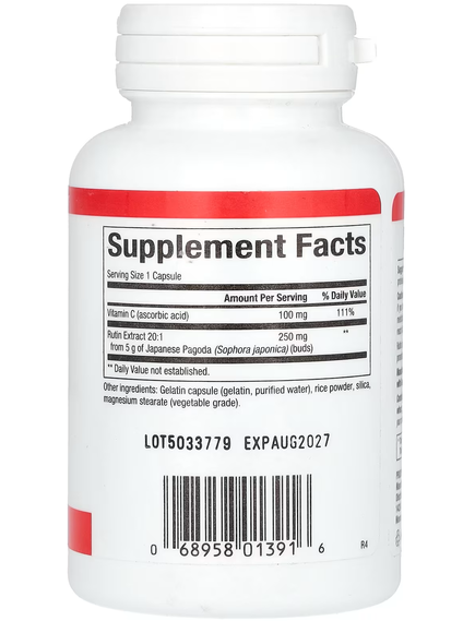 Natural Factors Рутин 250 мг 90 капсул, зображення 2