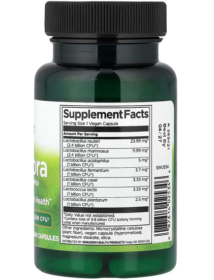 Swanson FemFlora Пробіотики для Жінок 9,8 млрд КУО 60 веганських капсул, зображення 2